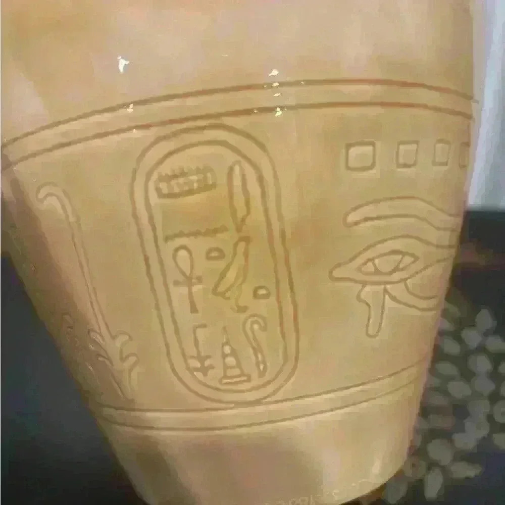 1978 Signed Duncan Enterprises Egyptian Hieroglyphics vase